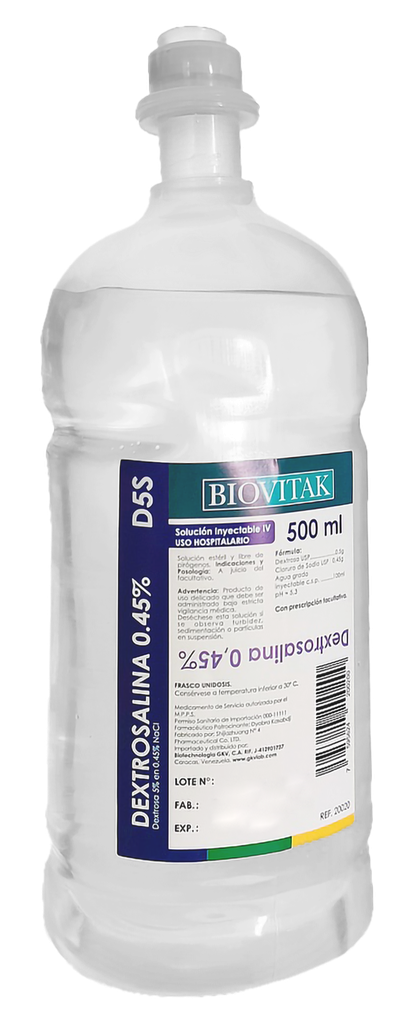 Dextrosalina 0.45% - Biovitak -500 ML