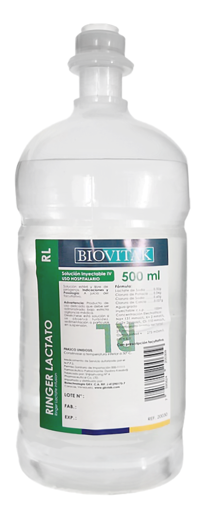 Ringer Lactato - Biovitak - 500 ML