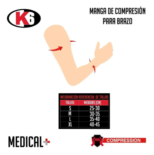 Mangas de Compresión K6 Naranja