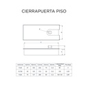 Brazo Gato Hidraulico Cierra Puerta de Piso Visalock (80kg)