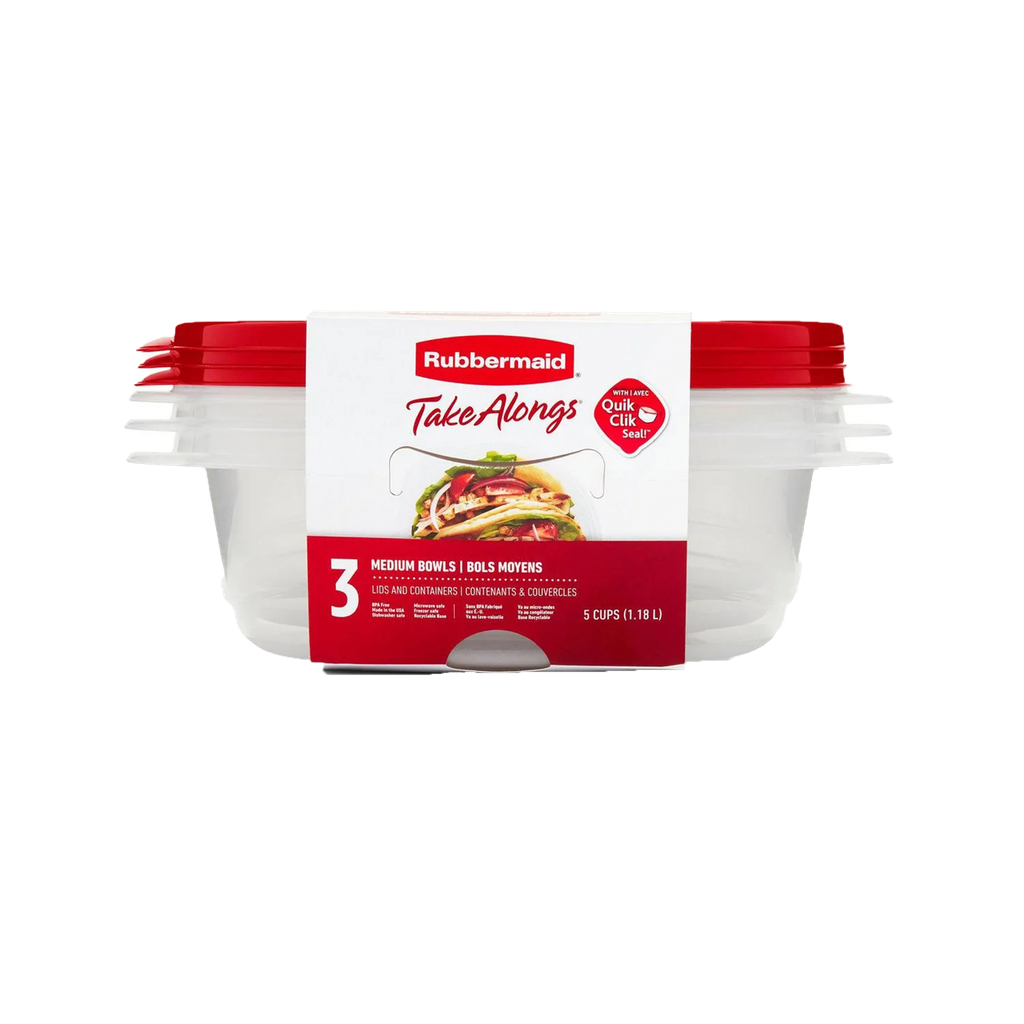 Set de 3 Recipientes con tapa (1,18 L) TakeAlongs Rubbermaid