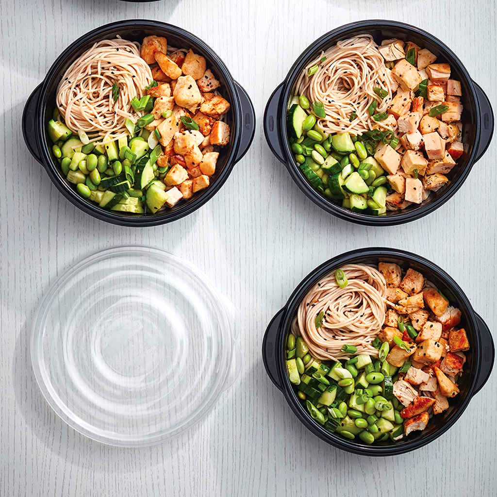 Set de 4 Recipientes con tapa (5,0C) Negro Rubbermaid