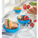 Set de 4 Recipientes con Tapa (2,9C) Azul TakeAlongs Rubbermaid