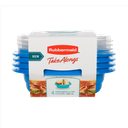 Set de 4 Recipientes con Tapa (2,9C) Azul TakeAlongs Rubbermaid