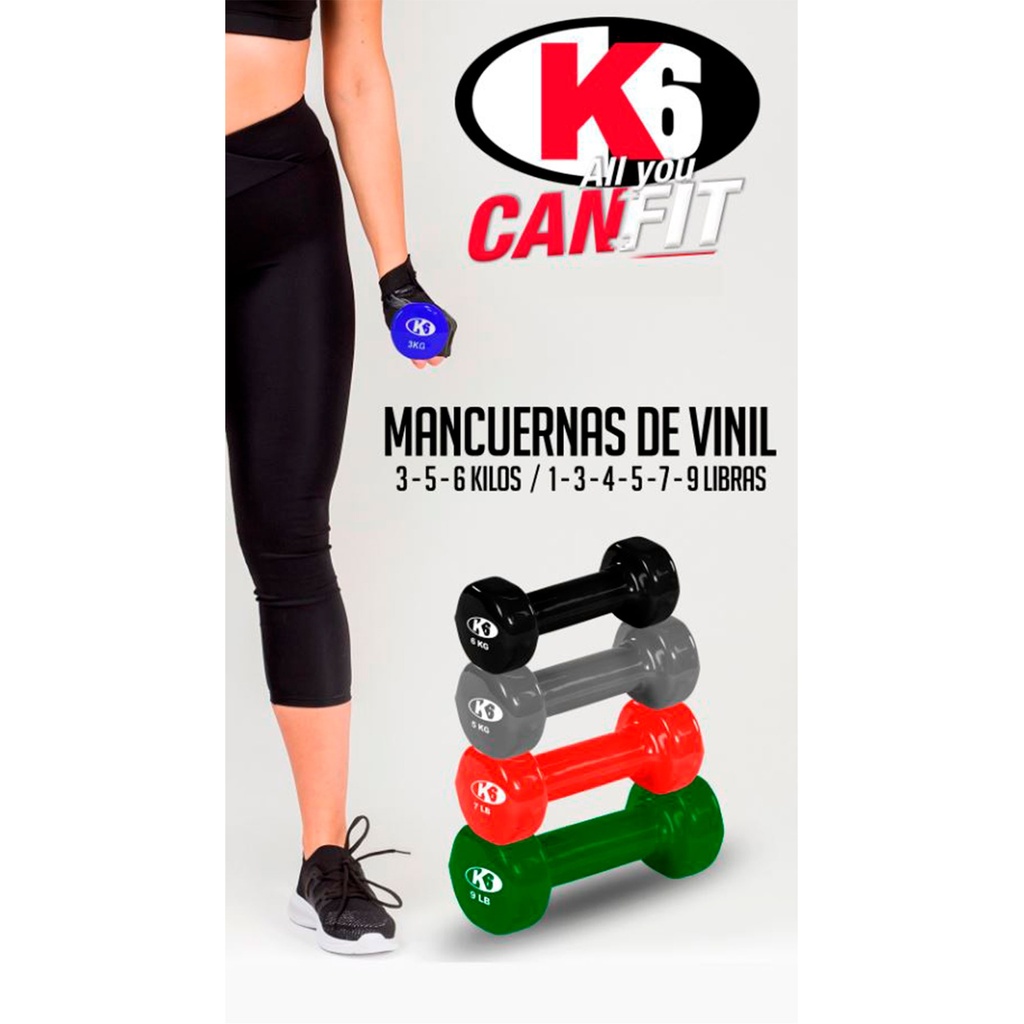 Mancuerna de Vinil K6 1Lb