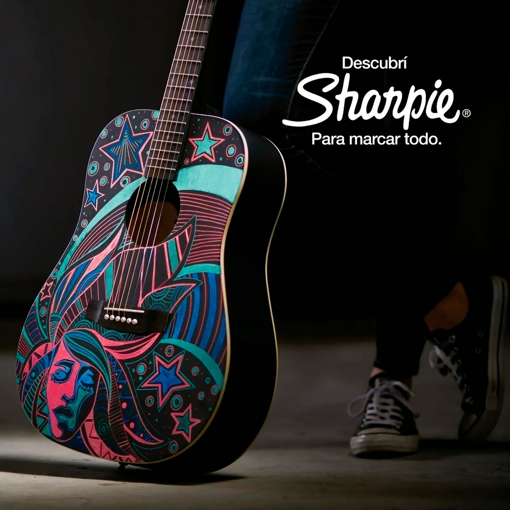 Marcadores Pastel Sharpie Finos Tx12 (+5 Tarjetas para Colorear)