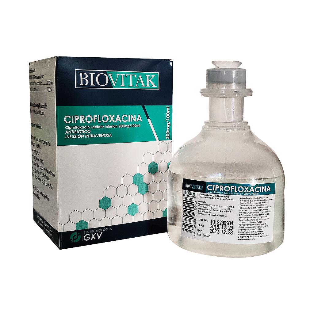 Ciprofloxacina - Biovitak - 200mg / 100ml (E)