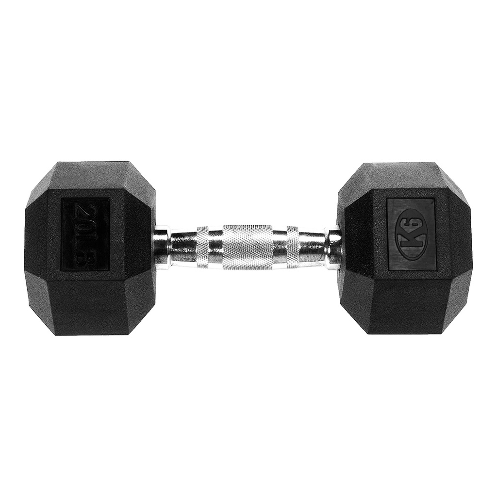 Mancuerna Pesas GYM Hex Encauchetada (20 lb) K6