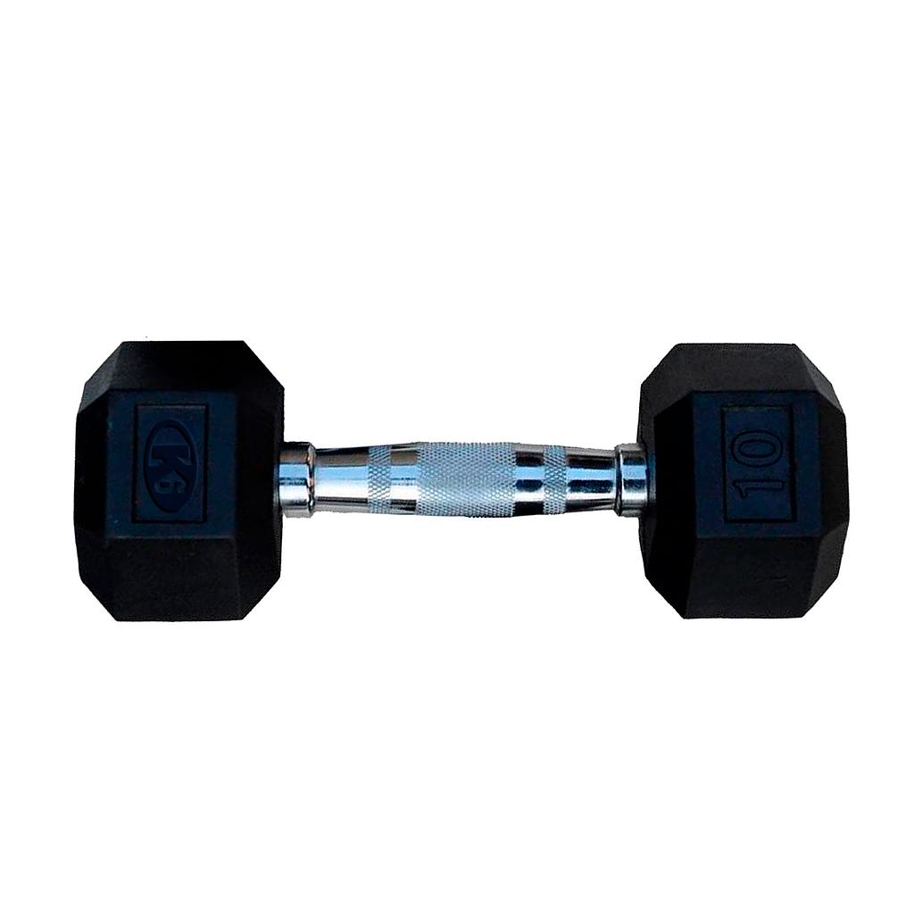 [66844] Mancuerna Pesa GYM Hex Encauchetada (25 lb) K6
