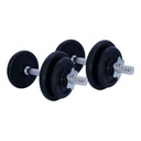 Set de mancuernas de hierro de 15 kg K6 en maleta plastica