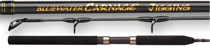[1238707] Caña de pescar Casting Penn Bluewater Carnage Jig 6`6" (1pieza) rigidez m lb-tst 30-80 #guias 9 CARJG3080C66 (1238707)