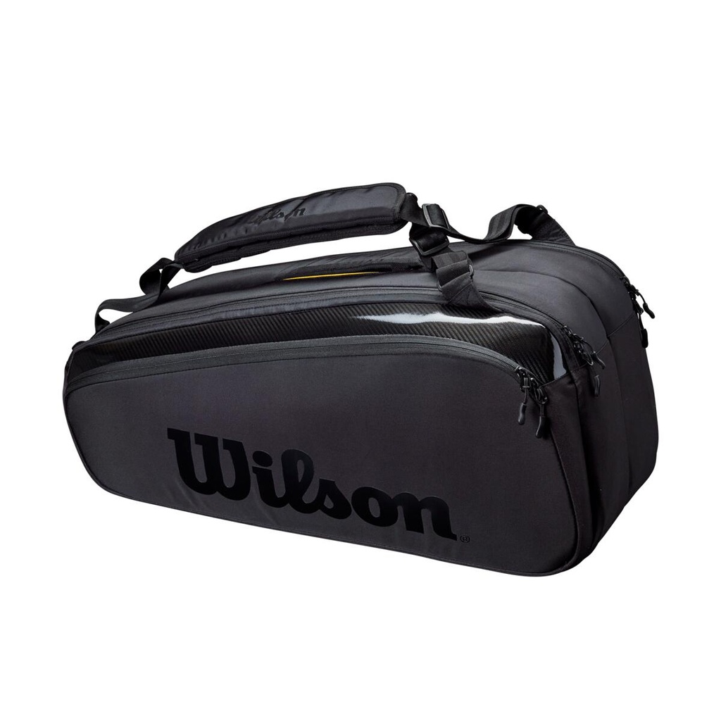 Bolso de Tenis Wilson Super Tour 9 Pk Pro Staff Negro