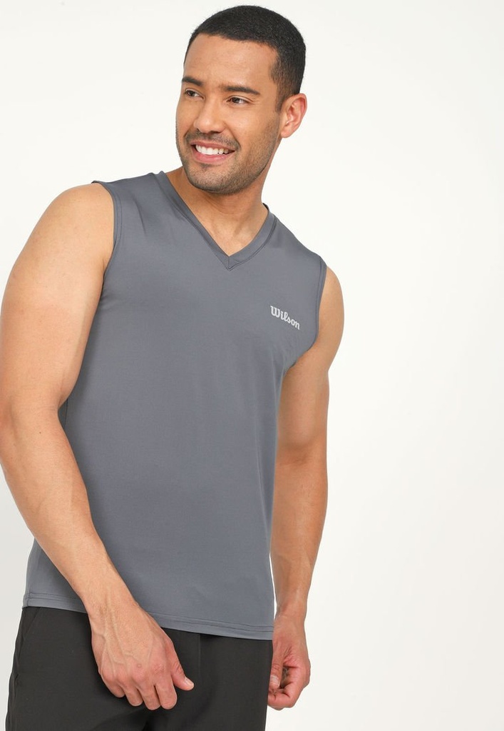 Playera Wilson Sin Mangas Ultra Light Caballero 59051 Gris