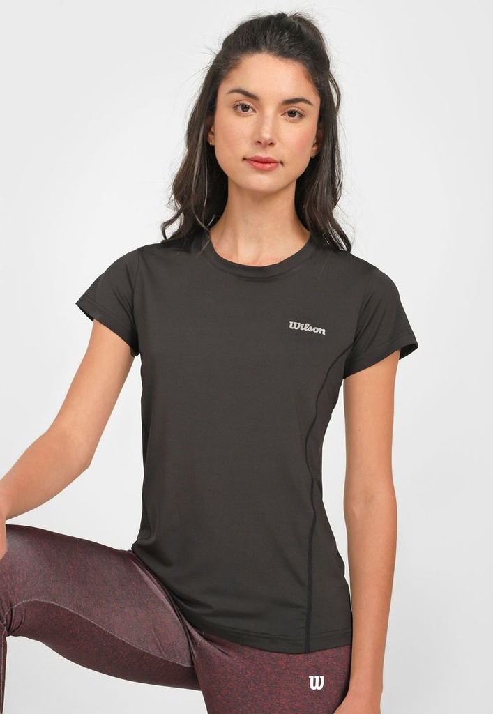 [WT58993] Playera Wilson Cuello Redondo Ultra Light Dama 58986 Negro (L)