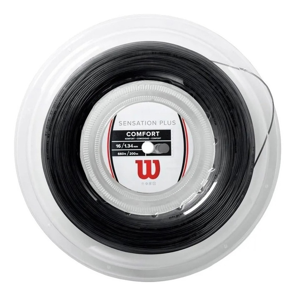 Set Cuerda Sensation Plus 16 Wilson Negro 200m (11m)