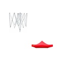 Toldo Plegable 3x3 Mt K-Pop Tela Básica Impermeable (ROJO)