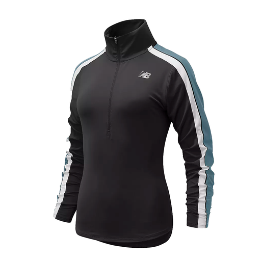 Chaqueta de mujer New Balance Accelerate Half Zip Negro