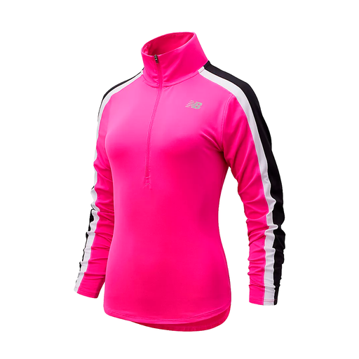Chaqueta de mujer New Balance Accelerate Alf Zip Fucsia