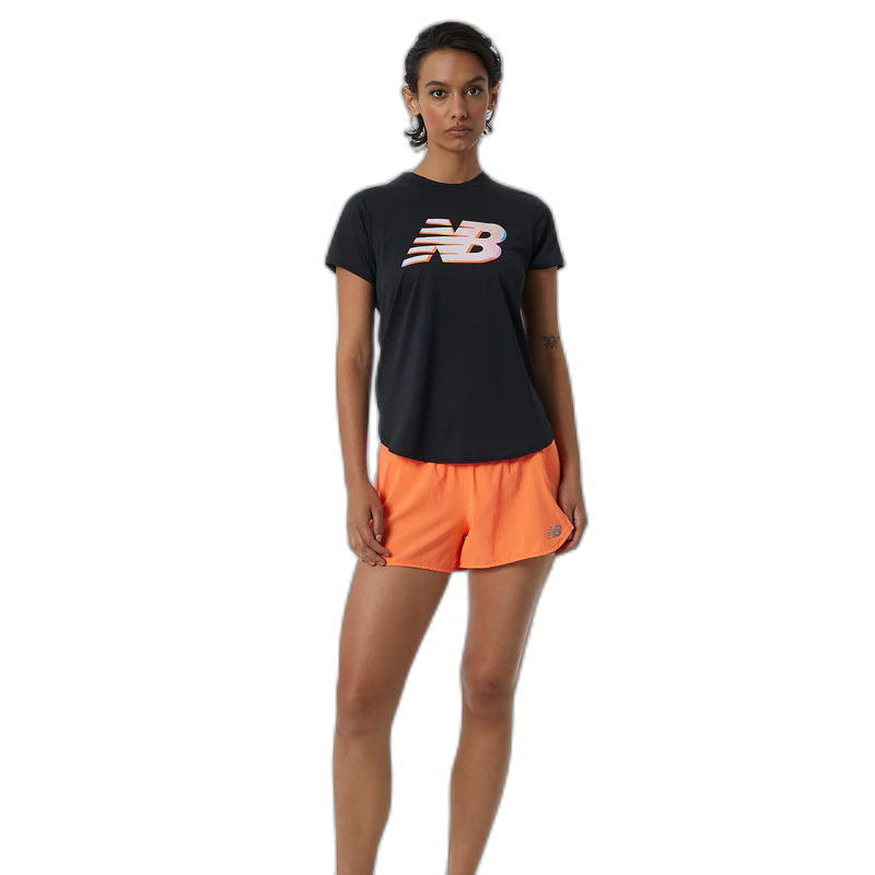 Camiseta de mujer New Balance Graphic Accelerate Negro