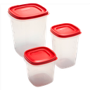 Set de Envases 6 Piezas Largos Varios Tamaños Easy Rubbermaid
