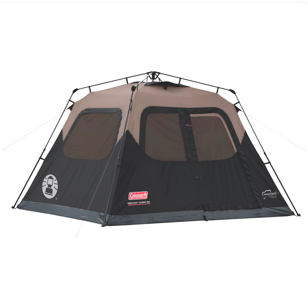 Carpa Coleman  Instantánea para 6 personas Negro con Beige*