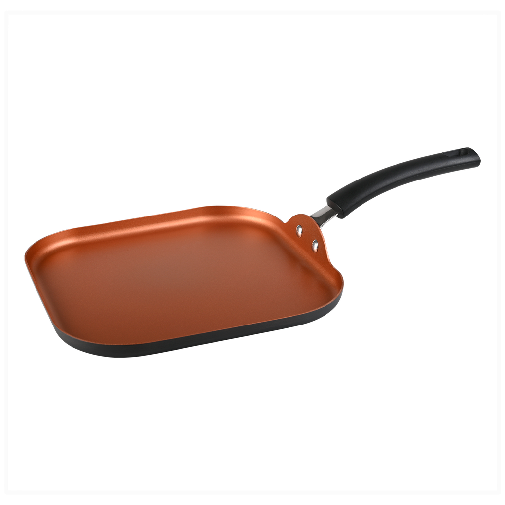 Plancha Asador Practix 27 Cm Aluminio Anodizado Magefesa