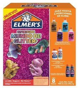 Kit Slime Elmer's Mundo de Glitter Pack 8 piezas