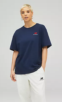 Camiseta Unisex New Balance Essentials Uni-ssentials Azul (8 unidades)