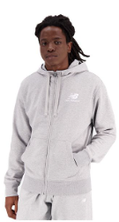 Chaqueta New Balance Essentials Stacked Logo French Terry Gris (8 unidades)