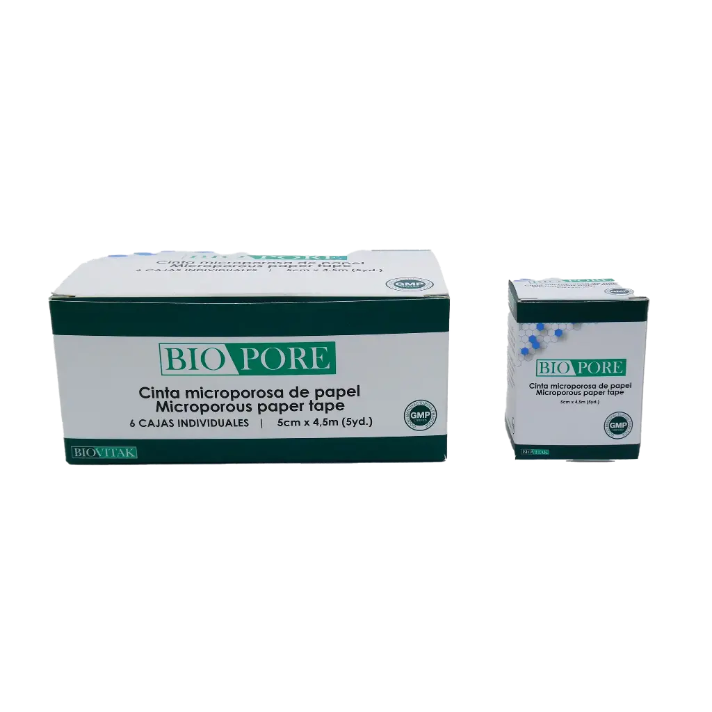Cinta Microporosa de papel 5cm x 4,5m (5yd.) Biopore 