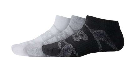 [LAS61123-GML-L] Medias Cortas New Balance Performance No Show (Gris y Negro, L)