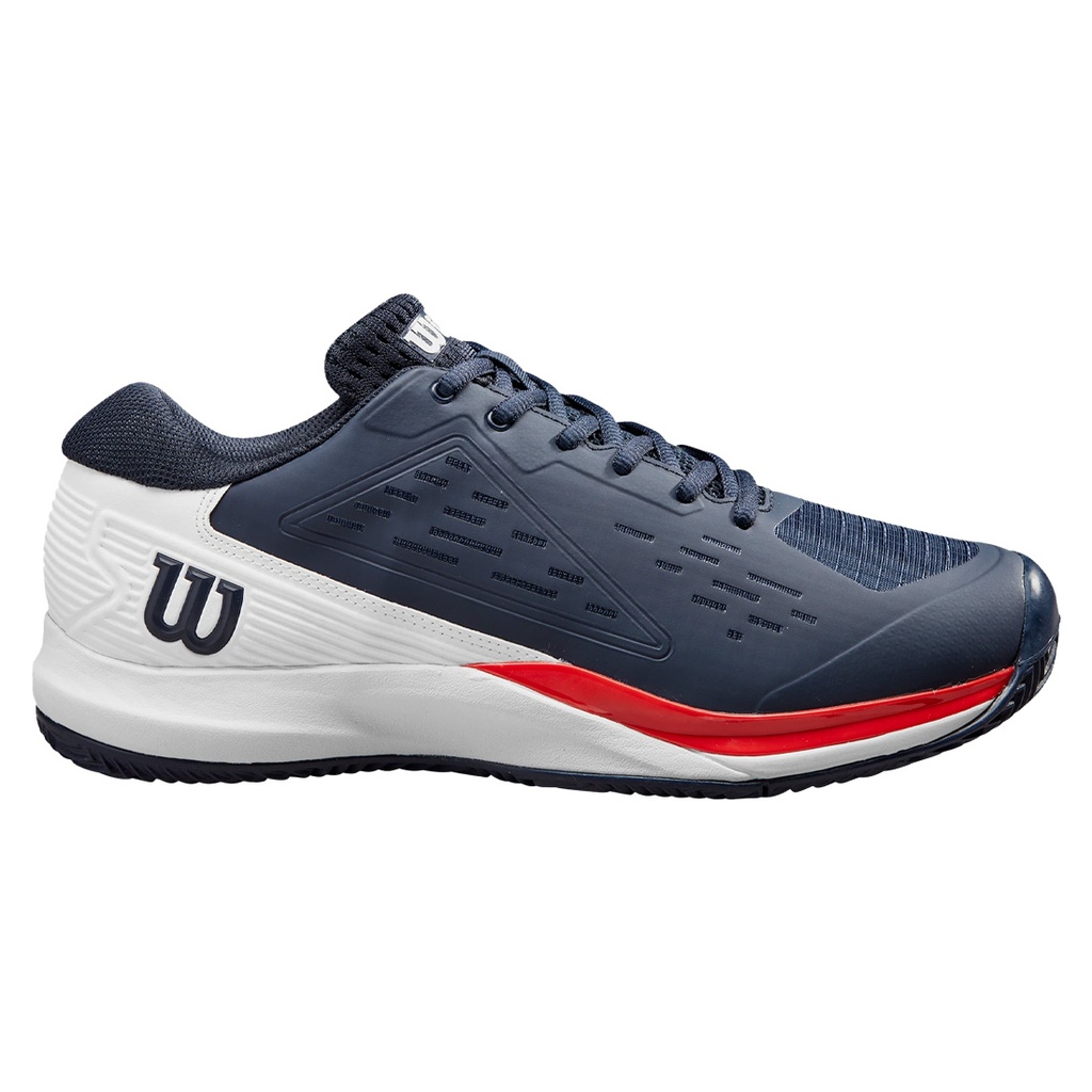 [WRS332750U105] Zapato de Tenis Wilson Rush Pro Ace Clay  (Azul Marino y Blanco, 10.5)