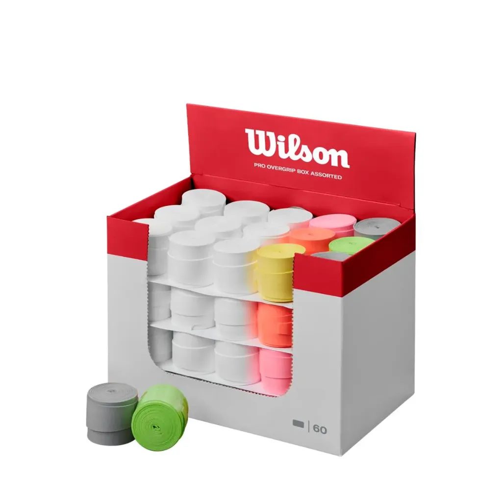 Caja 60 unidades Overgrip Wilson PRO Assorted 6 Colores