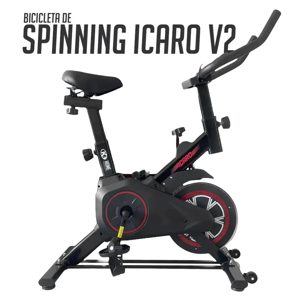 [66147] Bicicleta de Spinning Estática K6 Icaro V2 (Negro y Rojo)
