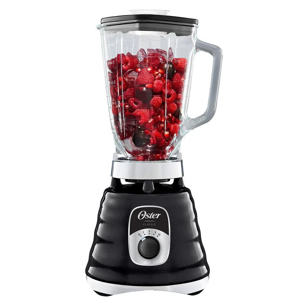 Licuadora Clásica Oster con Vaso de Vidrio y Control Giratorio 1.25 Litros 700W