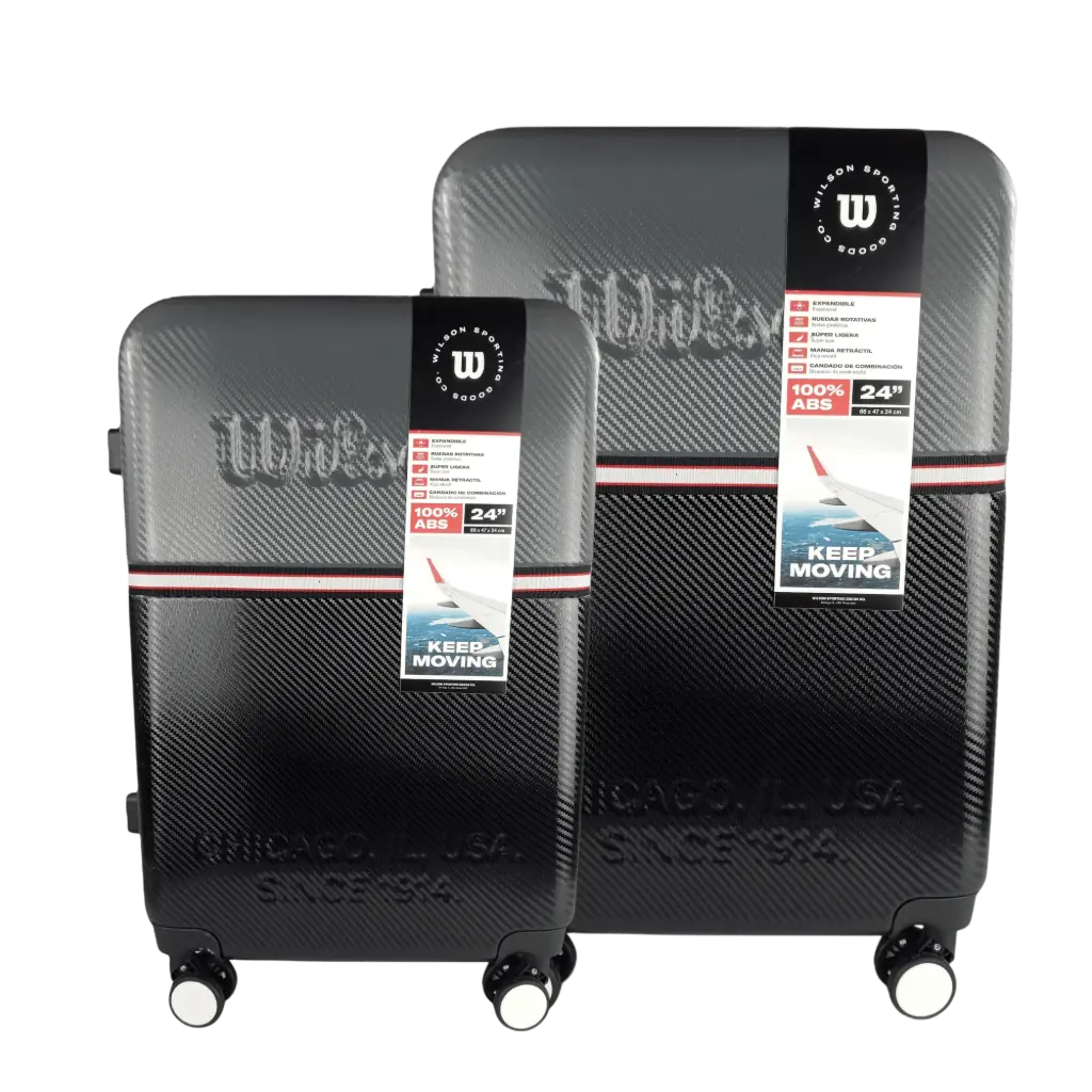 Set de 2 Maletas de Viaje Wilson Aleppo Negro 20" y 24"