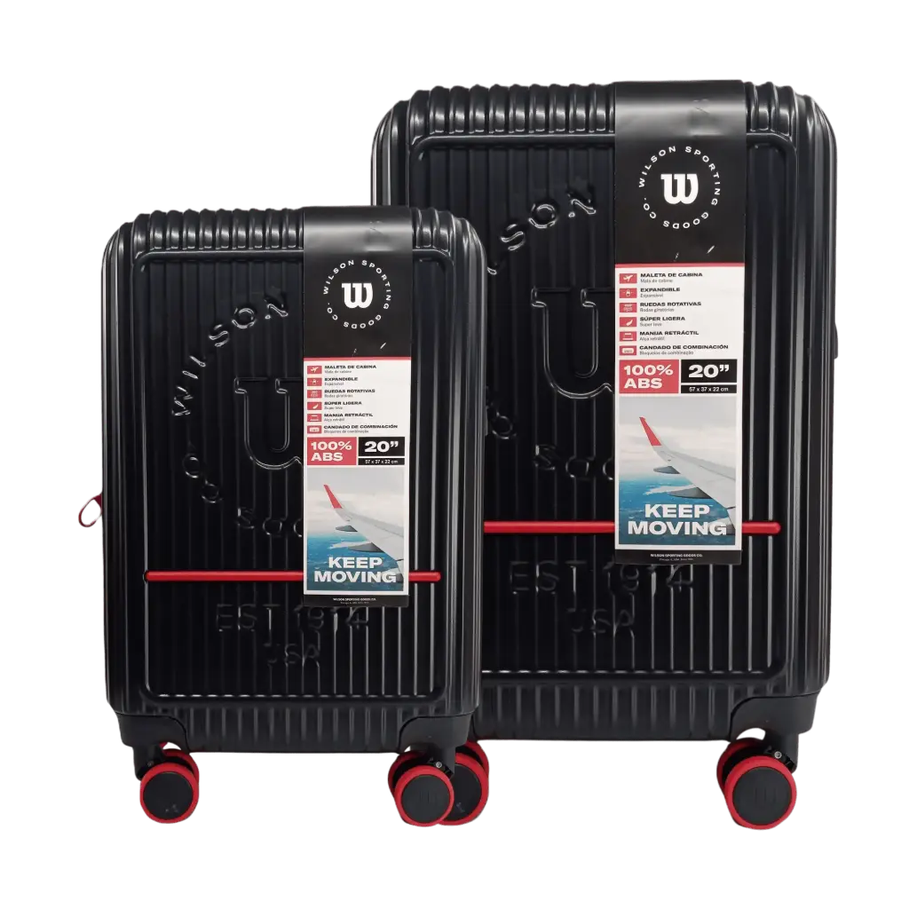 [65.1748N] Set de 2 Maletas de Viaje Wilson Santander Negro 20" y 24"