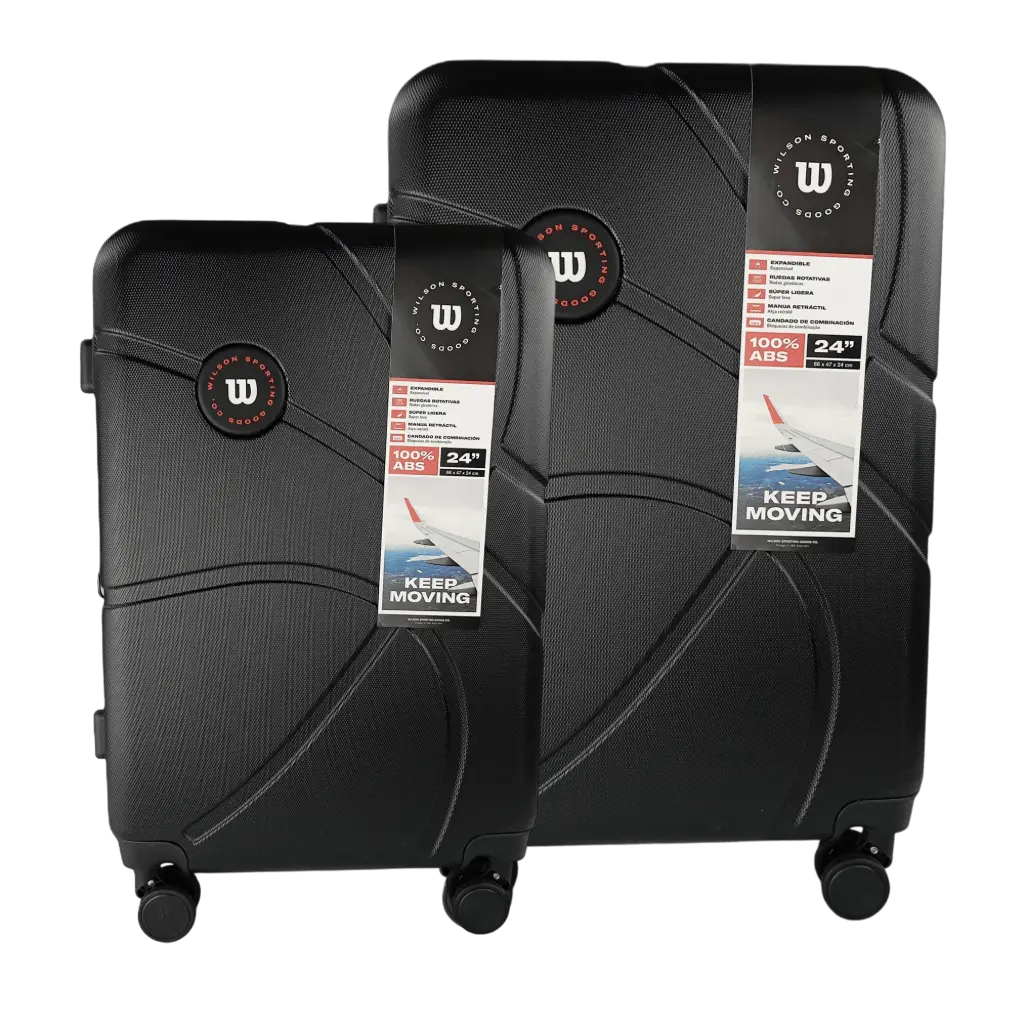 Set de 2 Maletas de Viaje Wilson Oviedo Negro 20" y 24"