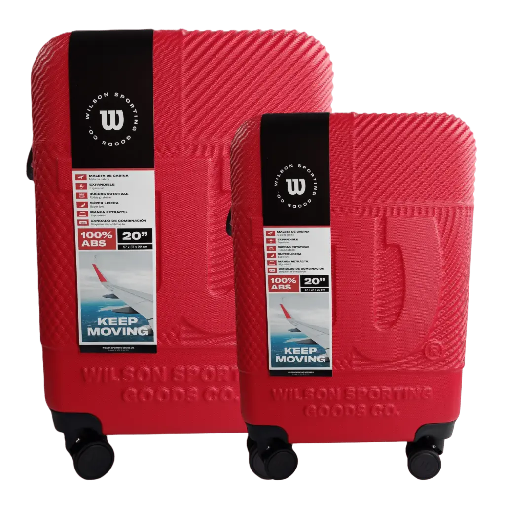 Set de 2 Maletas de Viaje Wilson Celaya Rojo 20" y 24"