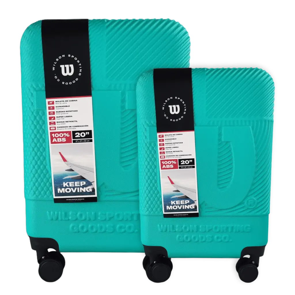 Set de 2 Maletas de Viaje Wilson Celaya Turquesa 20" y 24"