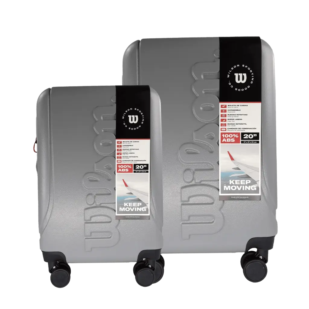 [65.1753G] Set de 2 Maletas de Viaje Wilson Córdoba Gris 20" y 24"
