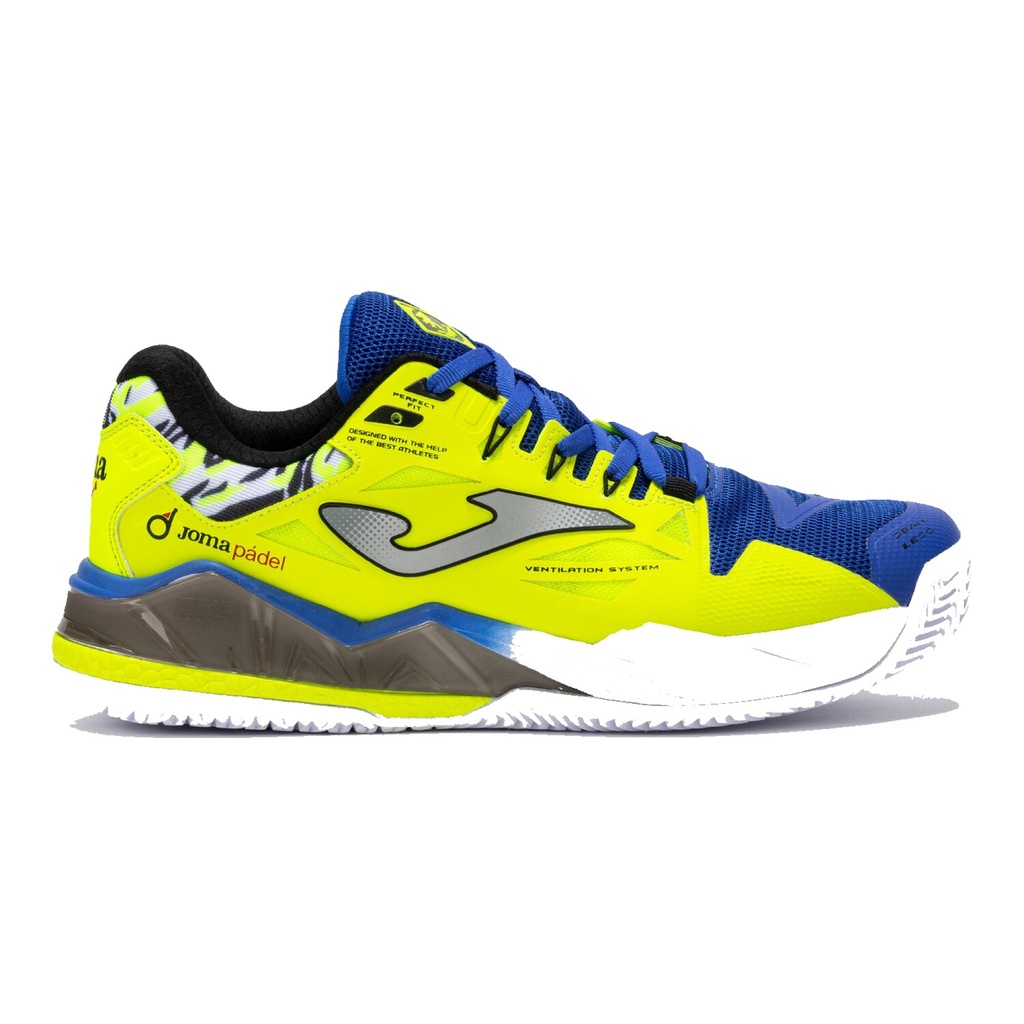[TSPINS2509OM-40] Zapato de Padel Joma Spin (Amarillo y Azul, 40)