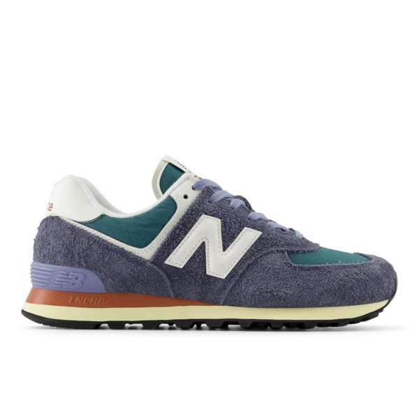 [U574WBG-D-10.5] Zapato Lifestyle New Balance 574 Classics Washed Out Brights (Azul y Verde, 10.5)