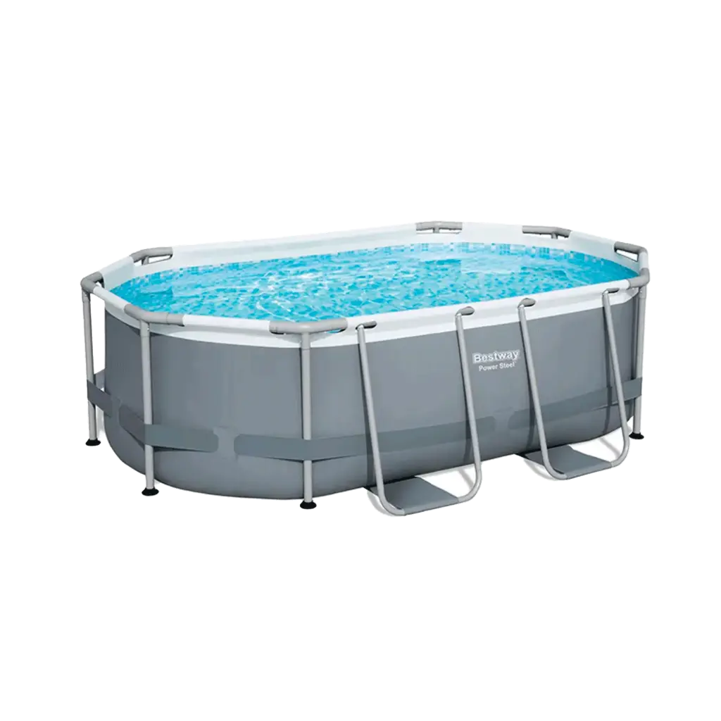 Set de Piscina Armable Familiar Bestway Ovalada Steel Pro Max 3.05m x 2.00m x 84cm