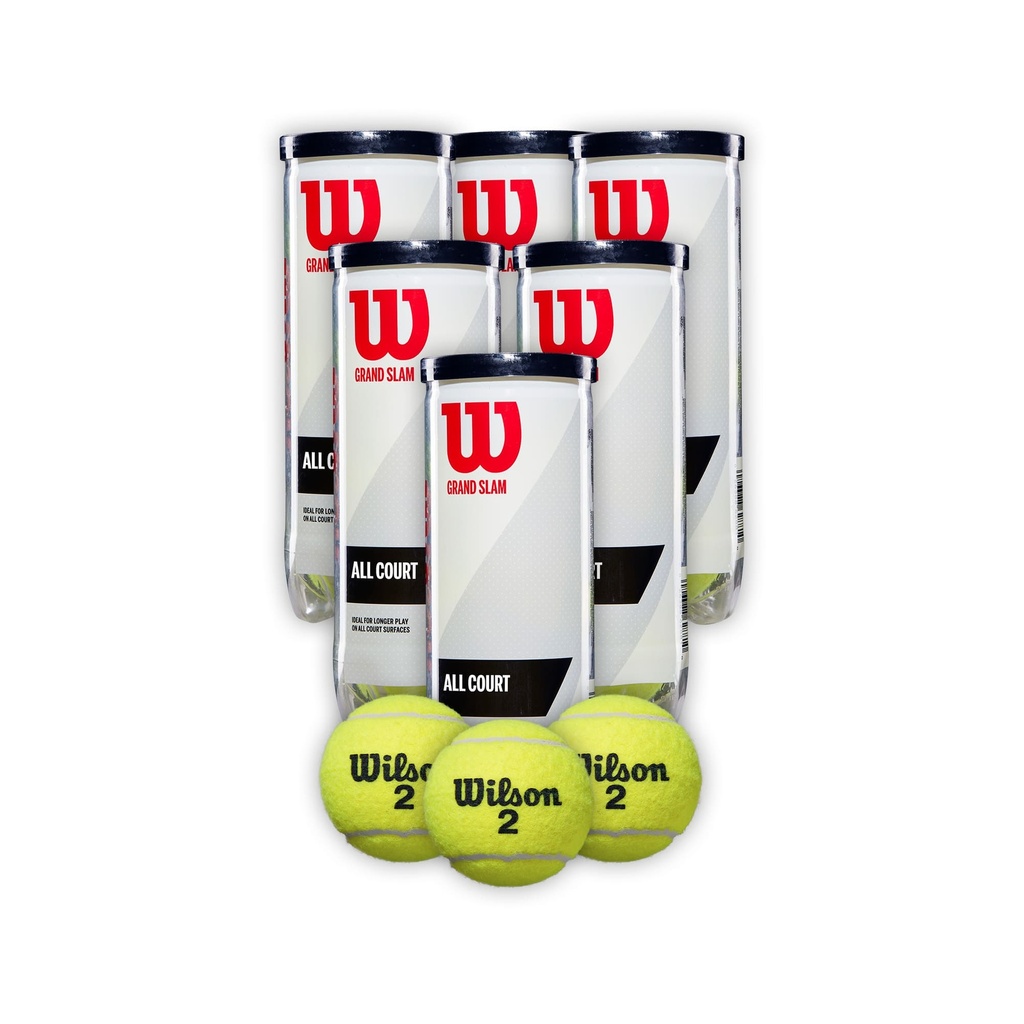 Combo Pelotas de Tenis Wilson Grand Slam Tarro 3P X 6T