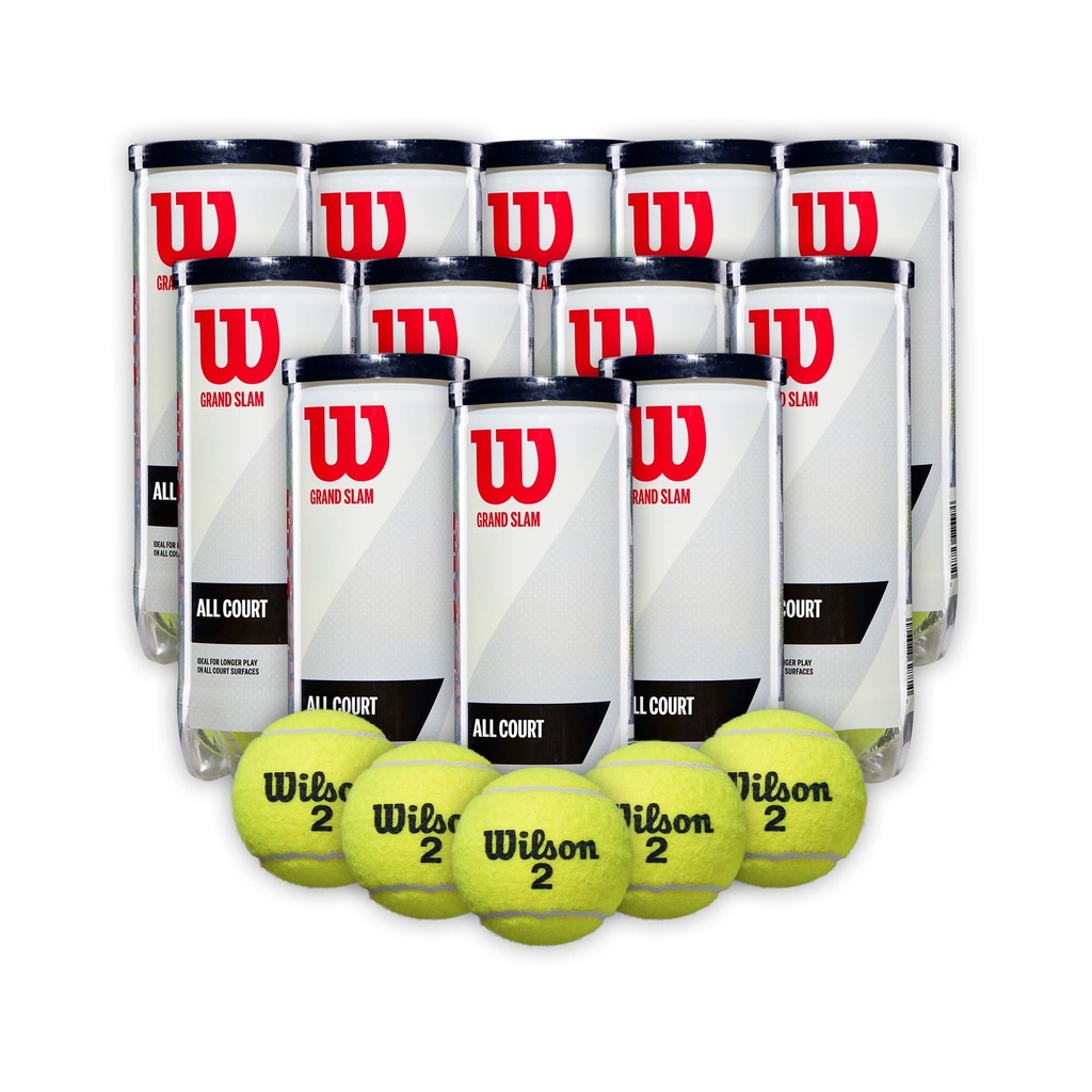 Combo Pelotas de Tenis Wilson Grand Slam Tarro 3P X 12T