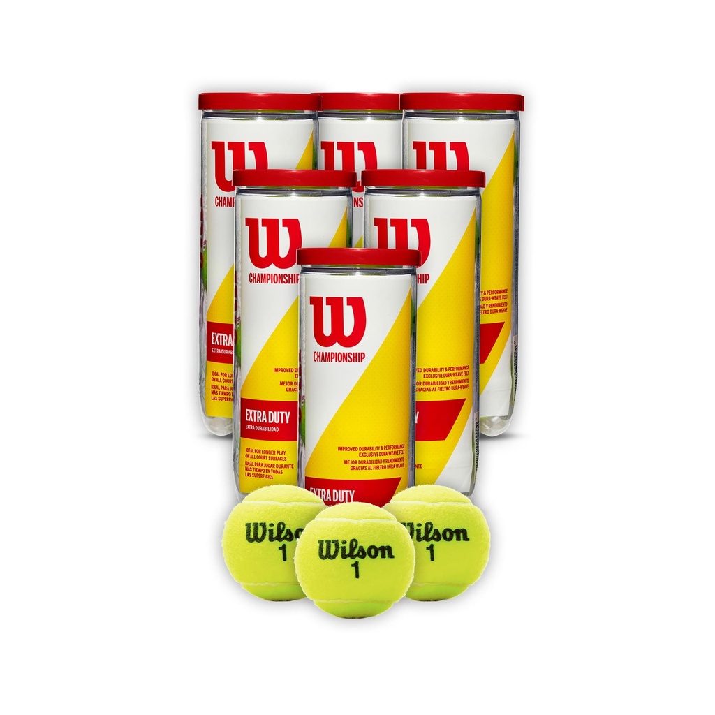 Combo Pelotas de Tenis Wilson Championship Extra Duty 3P X 6T 