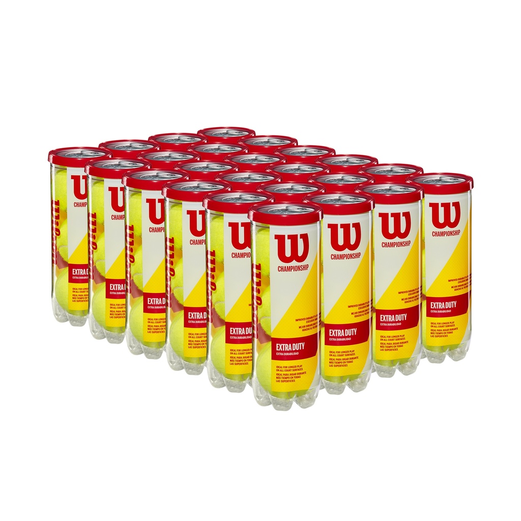 [COMBOWRT100101X24T] Caja Pelotas de Tenis Wilson Championship Extra Duty 3P X 24T 