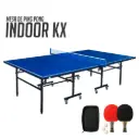 Mesa de Ping Pong Indoor KX 15mm con Accesorios (Azul)