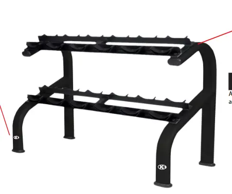 [68902-V] Soporte para Mancuernas Hexagonales de 2 Niveles K6 (Kit)